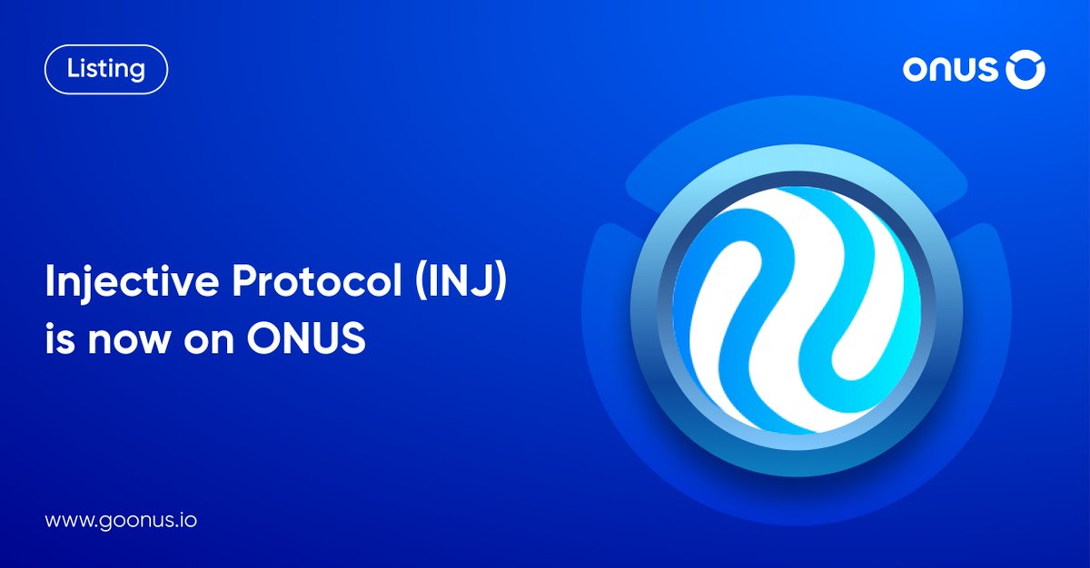 🪐 New #ONUS Listing: $INJ

<a href="/InjectiveLabs/">Injective Labs</a> is a #DEX protocol that offers advanced features like cross-chain margin trading, derivatives, forex, synthetics, and futures trading.

💵 Trading pair on #ONUS: #INJ/#USDT - #INJ/#VNDC

👉 goonus.io/en/injective-p…

#DeFi #InjectiveAstro