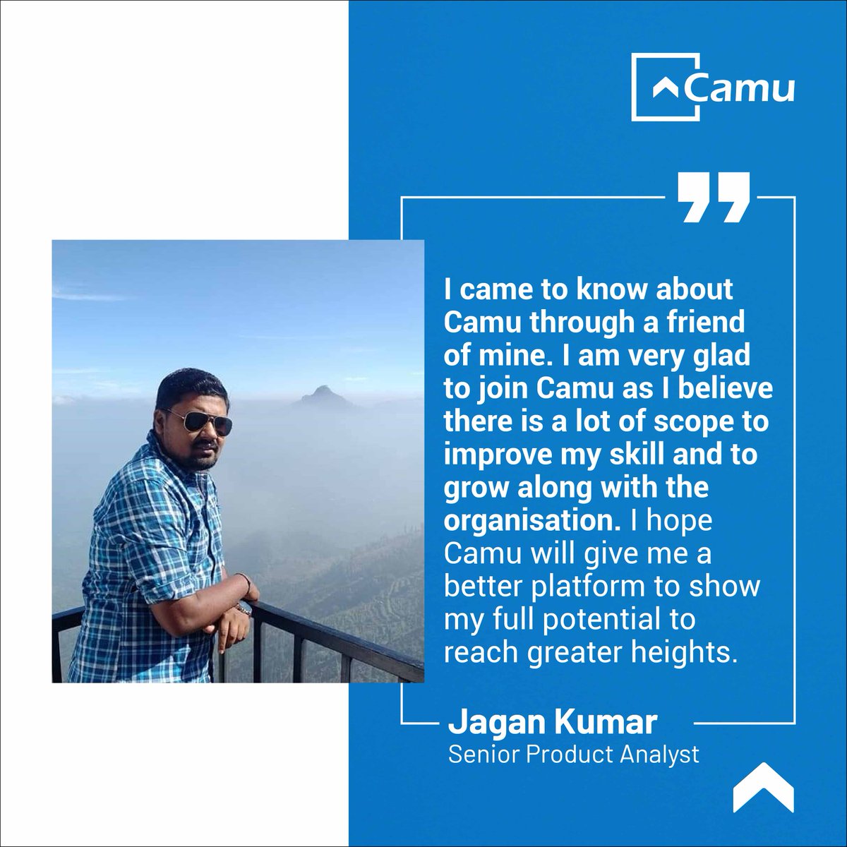 CamuDigital's tweet photo. Welcome to #TeamCamu, Jagan Kumar! We wish you a Growing and  Learning Career with Camu.

#CamuonSocial #CamuFamily #NewEmployeeOnboard #Highered #EdTech #EducationMangement https://t.co/m5vFVeMMKh