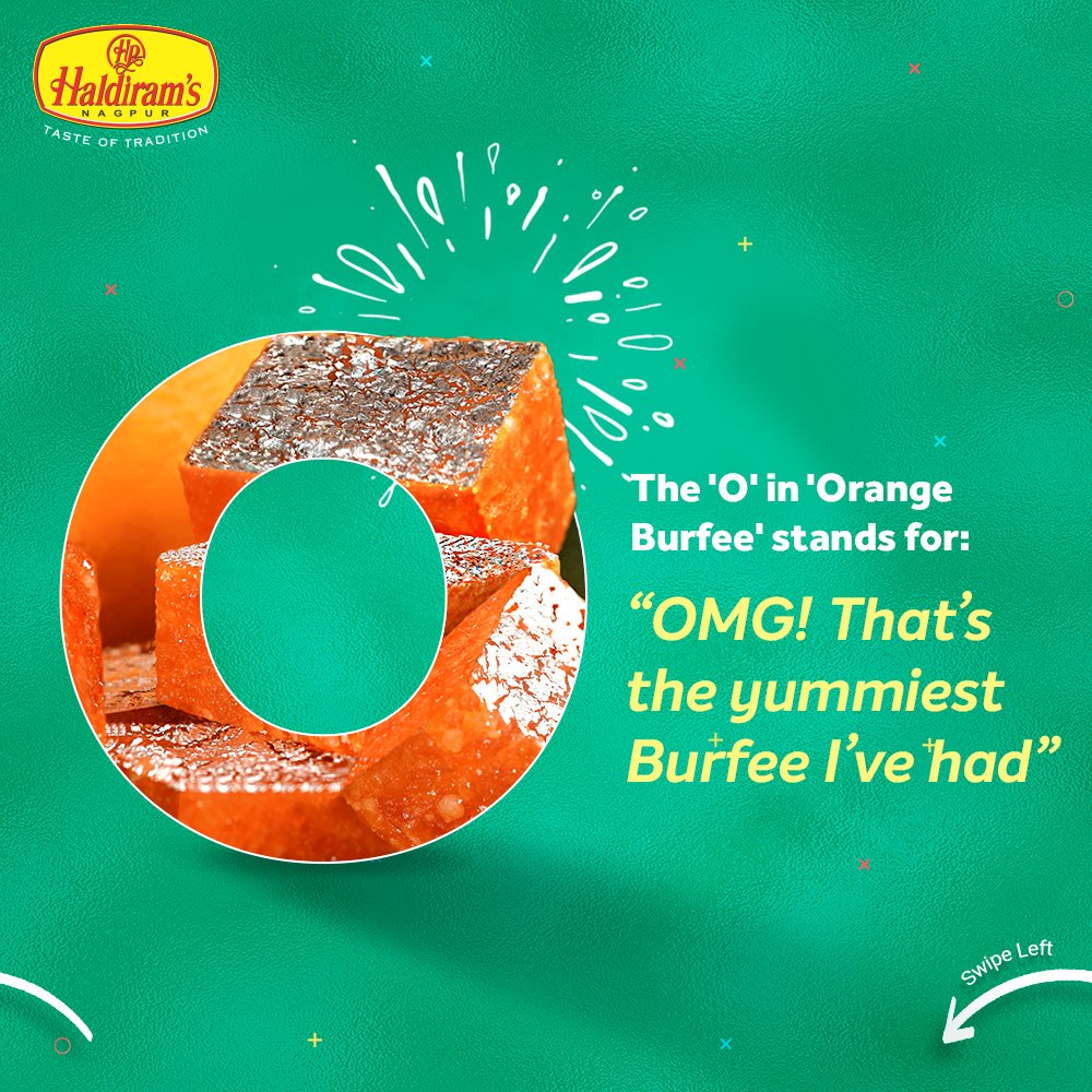NagpurHaldirams's tweet photo. Guess what the H in #Haldirams stands for: Have It Now! So why wait, order your favourite #HaldiramsSweets right away by visiting https://t.co/im445DYtcA!

#HaldiramsNagpur #StandsFor #EnjoyNow #HaldiramsOnline #Cravings #Mithais #KajuKatli #OrangeBurfee #SoanPapdi #SweetTooth https://t.co/OJAwgGH4Cf