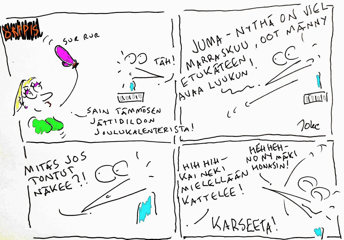 orppis's tweet photo. #joulukalenteri #tontut #karseeta #örppis https://t.co/GEHkfkxnnF