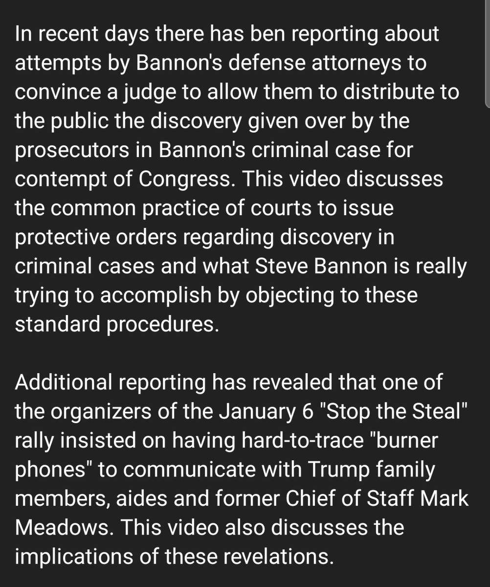 StockScout1's tweet photo. RT @glennkirschner2 28Nov2021 Steve Bannon’s #Grift
Mark Meadows CRIMINAL #ContempOfCongress & #Trumps Friends & Family Burner Phone Plan.
https://t.co/iaesGVK86X https://t.co/ZhuLlQPatt