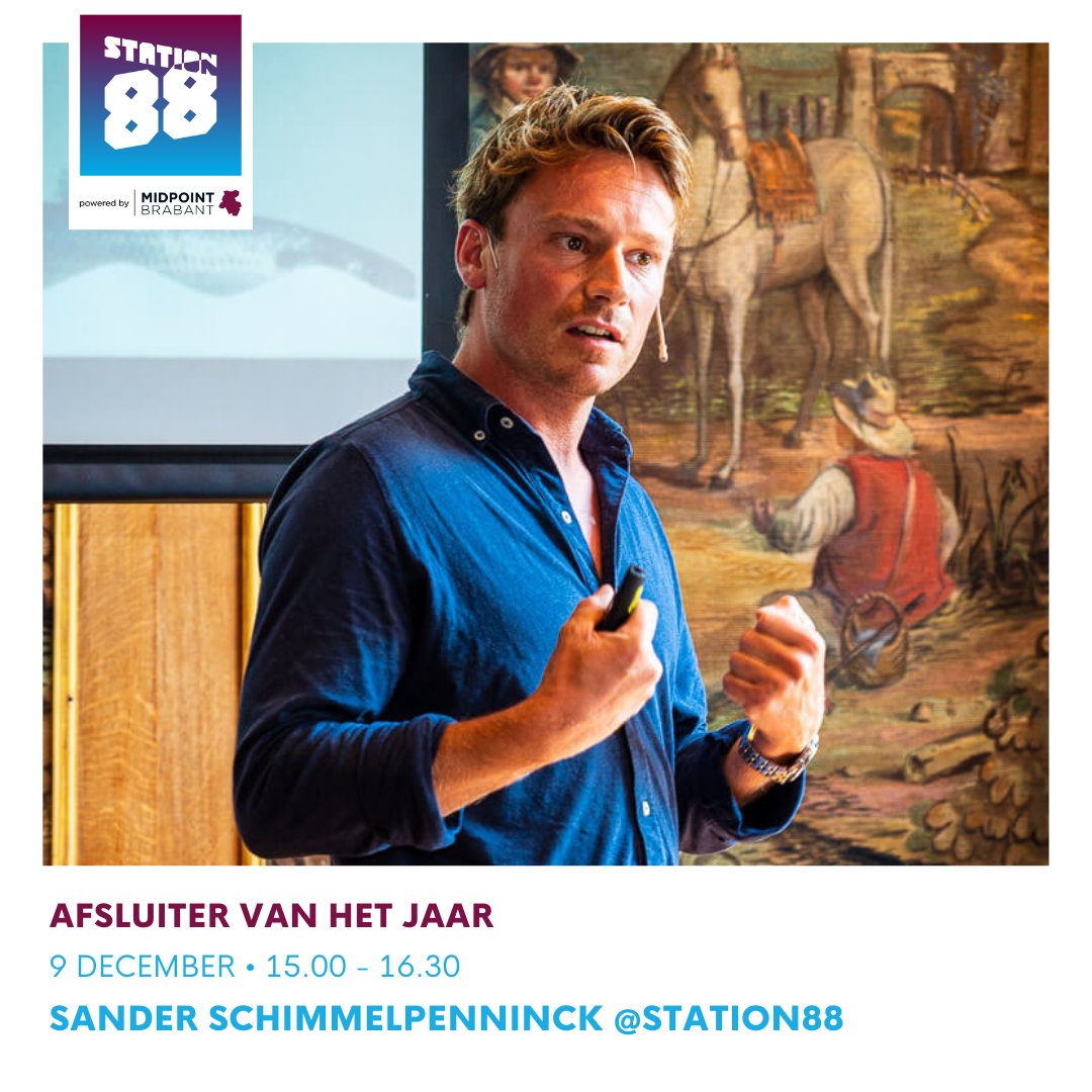 🙌 𝗦𝗔𝗡𝗗𝗘𝗥 𝗦𝗖𝗛𝗜𝗠𝗠𝗘𝗟𝗣𝗘𝗡𝗡𝗜𝗡𝗖𝗞 𝗟𝗜𝗩𝗘 𝗩𝗔𝗡𝗨𝗜𝗧 𝗦𝗧𝗔𝗧𝗜𝗢𝗡𝟴𝟴. Sander inspireert je en laat je nadenken over de ‘kloof’. Wat voor invloed hebben factoren als geluk, omgeving en/of afkomst op ondernemerschap? 

station88.nl/programma/sand… <a href="/station88HOI/">Midpoint Brabant Services</a>