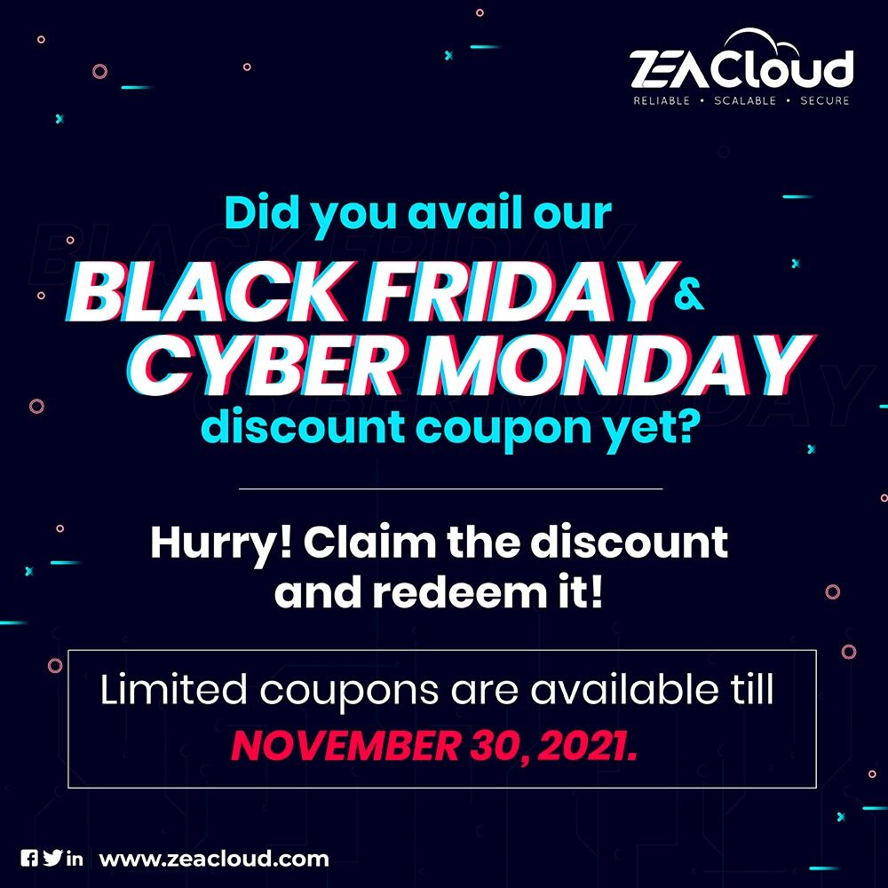 ₹1000/- off on the first bill of ₹5,000/- and above﹡ 

Terms &amp; Conditions Apply. Visit the link below for more details:​zeacloud.com/cloud-storage-…
.
.
.​
#BlackFriday #BlackFriday2021 #CyberMonday #CyberMonday2021