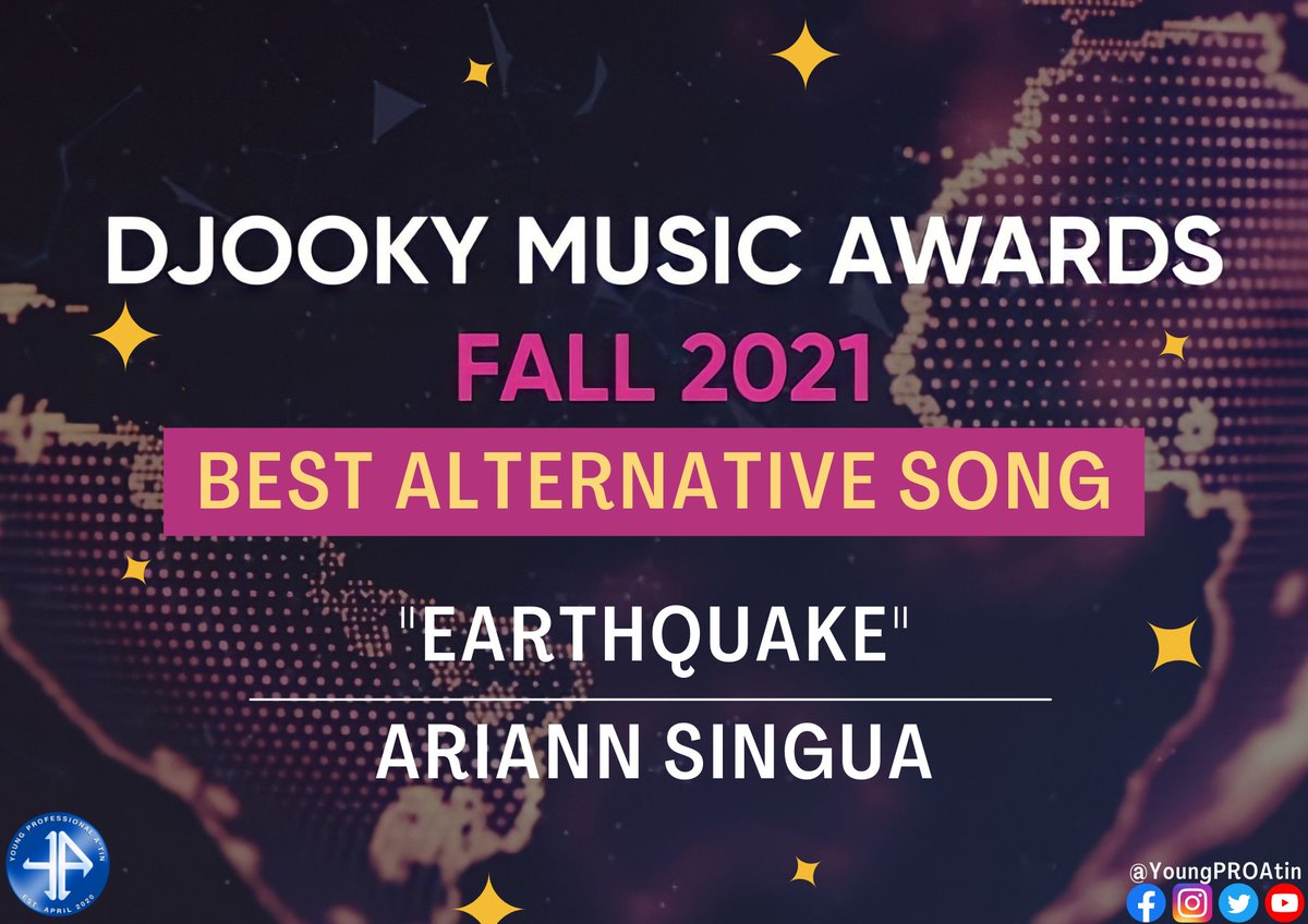 YoungPROAtin's tweet photo. @SB19Official, itabi nyo. A'Tin naman. 🥳

Congratulations @AriannJS! Her song "Earthquake" is the "Best Alternative Song" in the Fall 2021 Djooky Music Awards. We're so proud of you &amp; we know that #SB19 is one of your inspirations for achieving this new feat.

#STANWORLD #SB19 https://t.co/XRbnTbXxi5