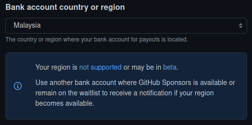 kaerumy's tweet photo. If tech policy makers in Malaysia were actually developers, and wanted to support software development in Malaysia they probably should poke MS Malaysia to get the country supported for Github Sponsors https://t.co/mu8ZX1AXo2