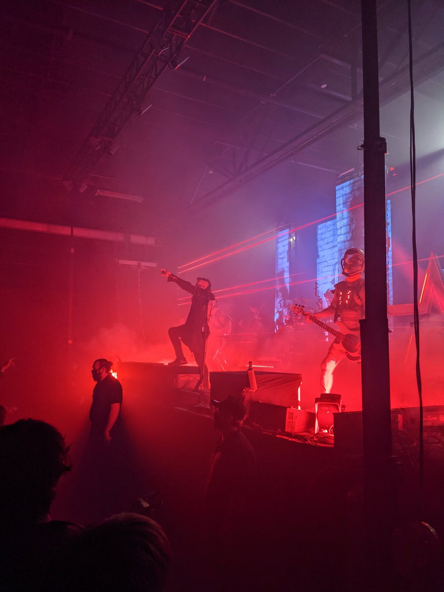 13thWhisper's tweet photo. Took @cheridinn to her first and my third @starsetonline demonstration tonight. It was everything I needed 😭😍. From the VIP, to petting Ernie and the whole concert. Can't wait to see you again. 💙 https://t.co/jK7T329WXu