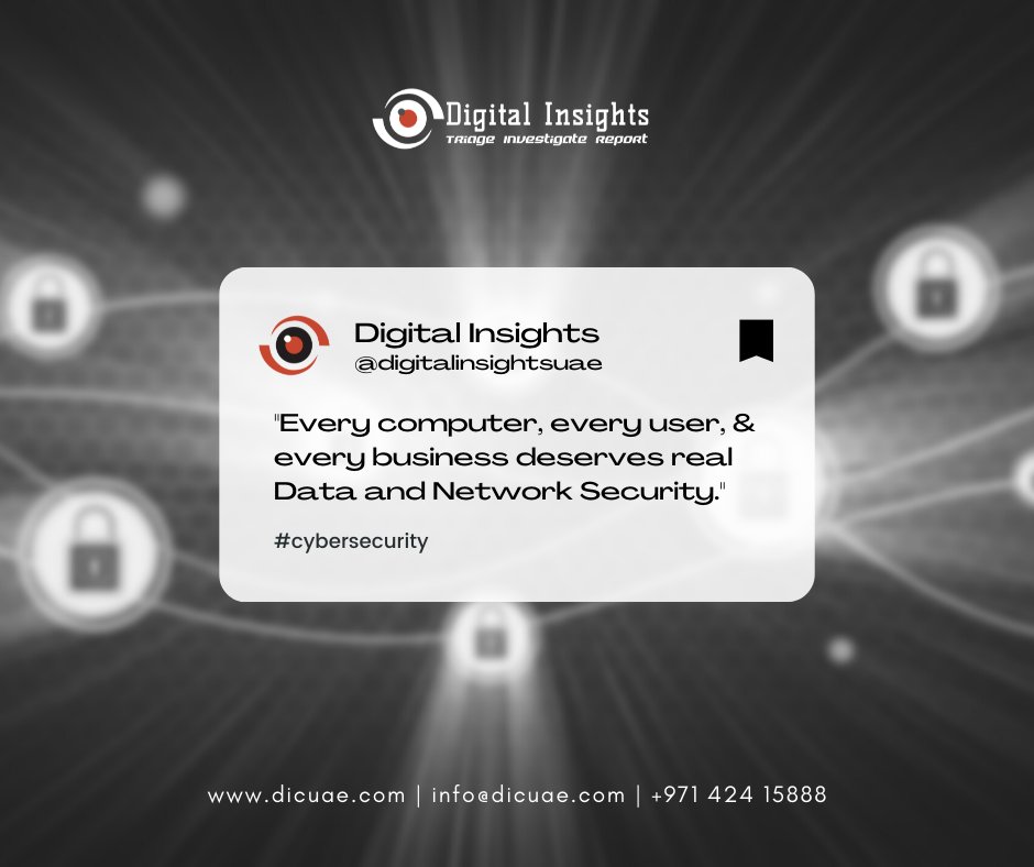 DIGITALINSIGH10's tweet photo. With Digital Insights by your side, you can keep your organization, people, and data safe.
For more information, email us at info@dicuae.com or visit https://t.co/0Qd7gHH4Im
#dicuae #digitalinsights #cybersecurity #databreach #datarecovery #soc #guardianplus #remoteworking https://t.co/5QdnFUFV53