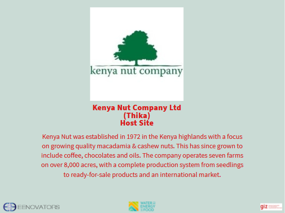 Eenovators's tweet photo. Kenya Nut Company is located in Thika and deals with the production of assorted nuts. Nelson Simanto was the attachee.
#ESCO4Efficiency
@WE4FGCD https://t.co/eLvhv5VLIf