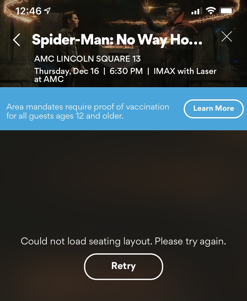 mindavis's tweet photo. Wtf @AMCTheatres has the dumbest ticketing system ever. Was in the queue for 45 min, finally get through then error https://t.co/cZU7Kb17ji
