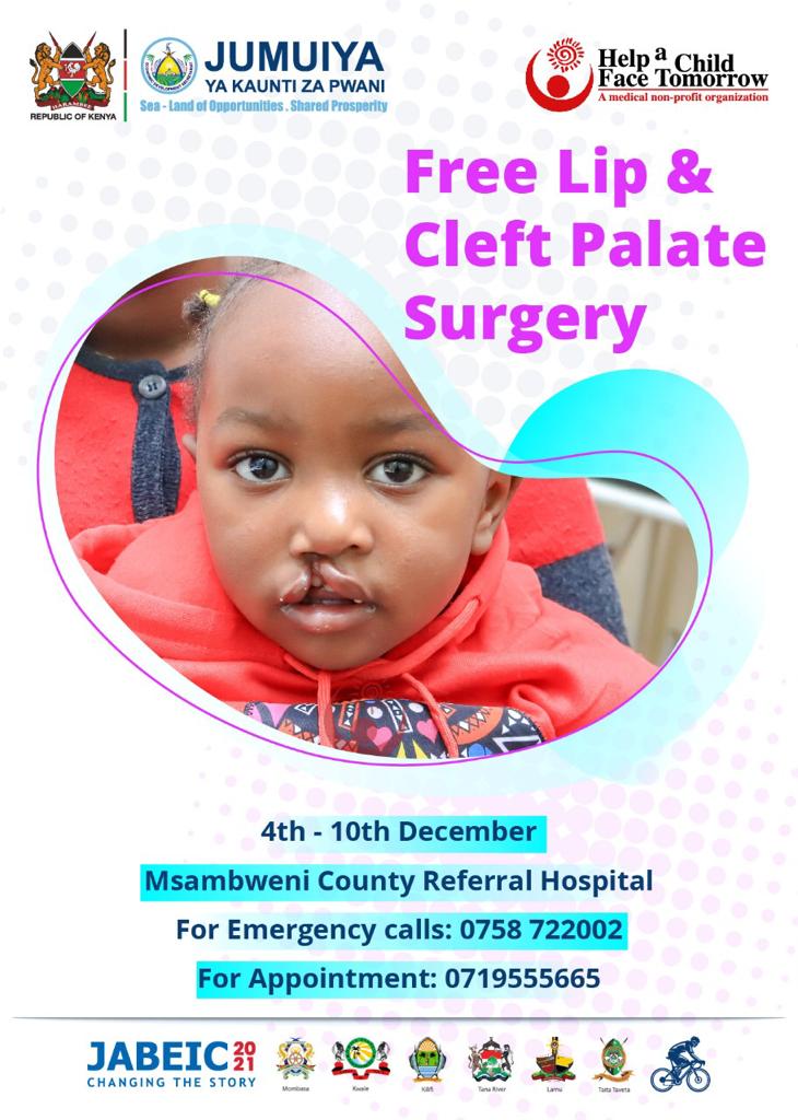 Free lip and cleft palate surgery!🔻

#AfyaMashinani