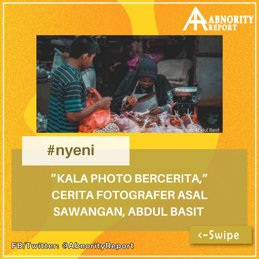 abnorityreport's tweet photo. “Kala Photo Bercerita” membawa Basit, fotografer asal Sawangan membawa cerita di setiap jepretannya.
Dari latar tempat “pasar” atau desa-desa di Indonesia, ia mengangkat kearifan-kearifan lokal yang masih dijaga oleh masyarakat lokal Indonesia. https://t.co/ZhOVmoA7Br