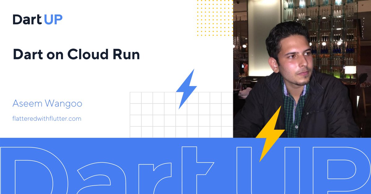 Ready for #dartup2021 this weekend? So is <a href="/aseemwangoo/">Aseem Wangoo 💙 🇮🇳</a>! On Dec 4th Aseem will talk about the usage of Cloud Run’s flexible container support in combination with Dart's docker image, to run server-side #DART code.
Join the Dart way: bit.ly/3knbiyu