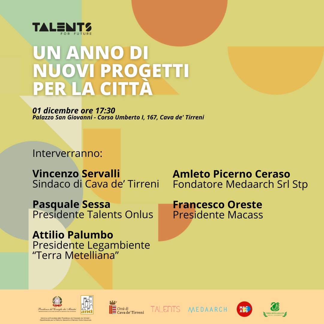 Mercoledì 1 dicembre ore 17:30 a Palazzo San Giovanni si parte con Talents for Future! 
Carichi ed entusiasti di essere parte di questa sfida per co-progettare la rigenerazione dei nostri territori! 
medaarch.com/talents-for-fu…