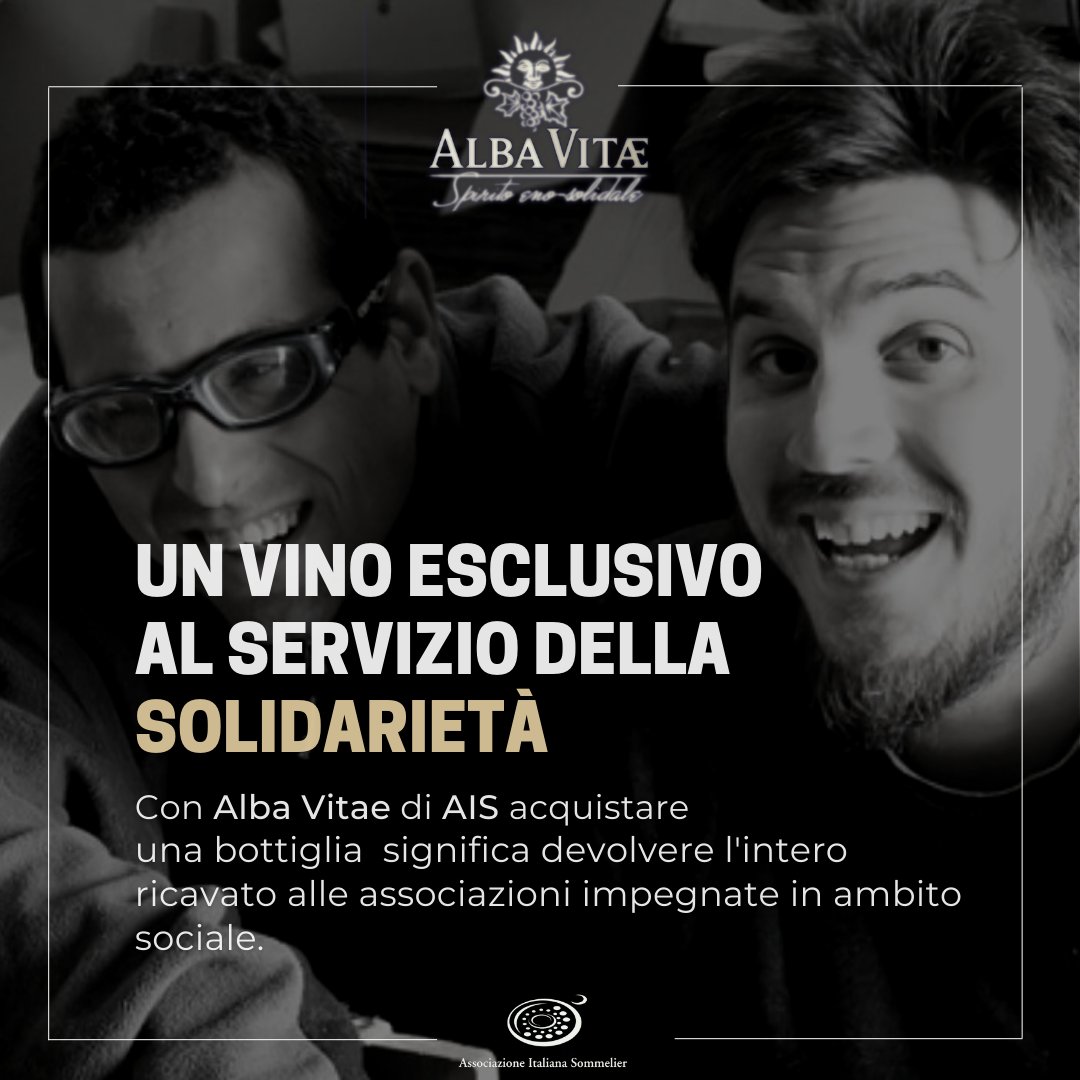 Il connubio tra un tai e un sauvignon? Lo abbiamo scelto noi, per #AlbaVitae 2021.

Il formato è una Magnum; l'uvaggio, tai e sauvignon; l'associazione che andrai ad aiutare acquistandolo è Rò La Formichina, cooperativa sociale siciliana: bit.ly/AlbaVitae2021