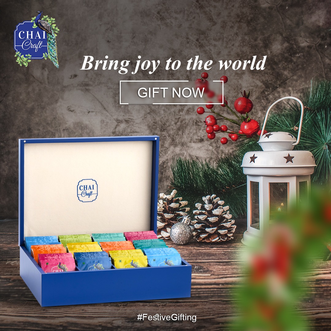 chaicraftindia's tweet photo. Tea is joy in a cup. Spread the joy this festive season with Chai Craft gift boxes. 
Customisation possibilities available: https://t.co/WAht6woMf1

#ChaiCraft #ChaiCraftTeas #wellnessblends #gifting #christmas #christmas2021 #christmasgifting #wishlist #giftsforher #giftsforhim https://t.co/jR8jFmU0iR