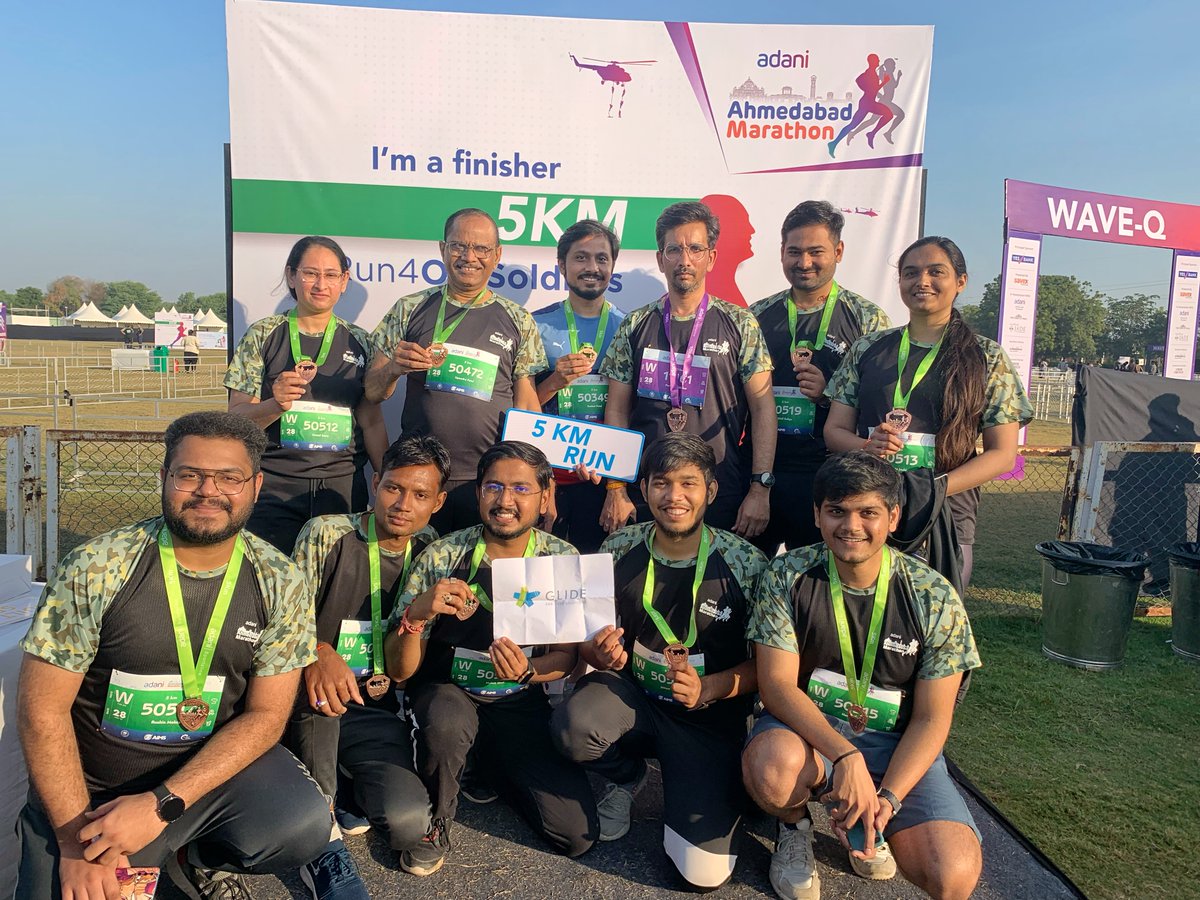 glidemtech's tweet photo. Team That Runs Together Wins Together!
Glide Team participated in 5KM/10KM run at Adani Ahmedabad Marathon - 2021 Event. Hope to achieve more fitness goals together.
About our #companyculture and #currentopenings at https://t.co/D06mpc2LH6
#GlideTechnology #TeamGlide #Running https://t.co/gjEE1ZLuIN
