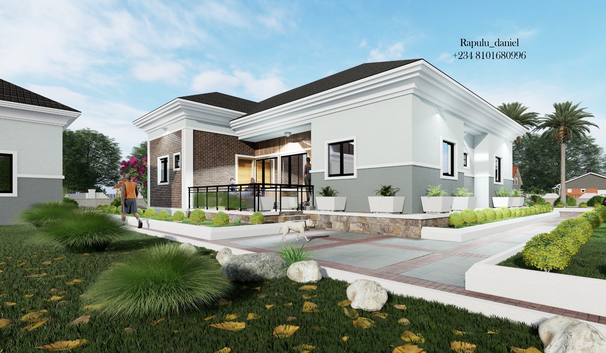 Four Bedroom Bungalow. 🏡👌

#architecture #architecturedesign #architect #bungalowdesign #homes #realestate #design #homedesign  #residential #visualization #9jaarchitects #4bedroom #africanhomes #revit2020 #lumion11pro #rendering #renderlovers