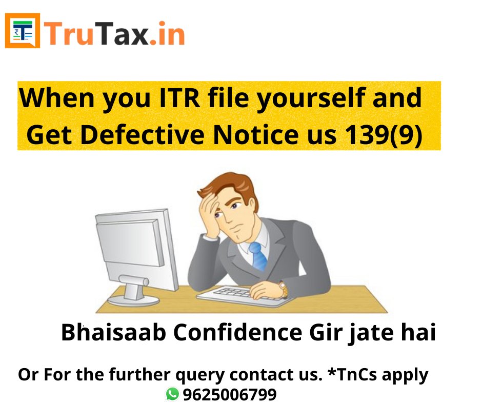 TruTax_in's tweet photo. So, Don't waste time and File ITR with Trutax.
Limited time for File ITR.
For more information visit website https://t.co/PxiueGXUBU
WhatsApp - 9625006799
#taxes #itr #statetax #ewaybill #englishtoday #itrfiling #kseriesonly #cma #nation #india #tagwagai #busi #memesdaily https://t.co/f1kMafNijW