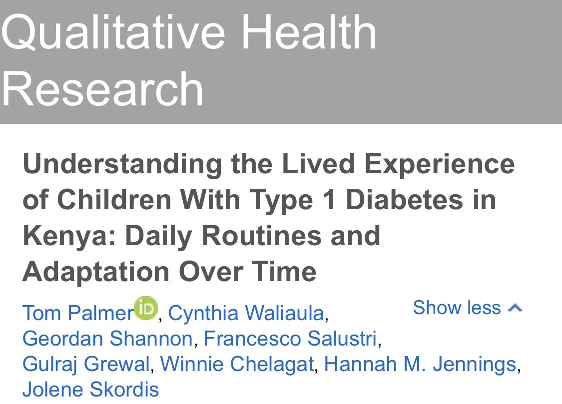 New paper by Centre members and colleagues explored the lives experience of children with Type 1 diabetes