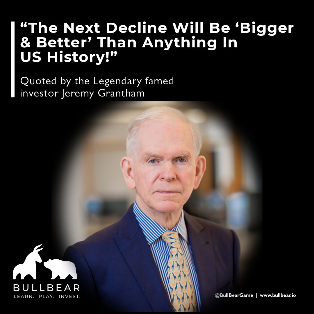 BullBearGame's tweet photo. Legendary Investor Jeremy Grantham has quoted that "The Next Decline Will Be 'Bigger & Better' Than Anything In US History" - Do you agree with this?
#JeremyGrantham #Stockmarket #USA #Stocknews #USTrades #Trading #Stocksignals #WorldMarket #Trademarket #Markettrade #News https://t.co/5IAtAu1vg1