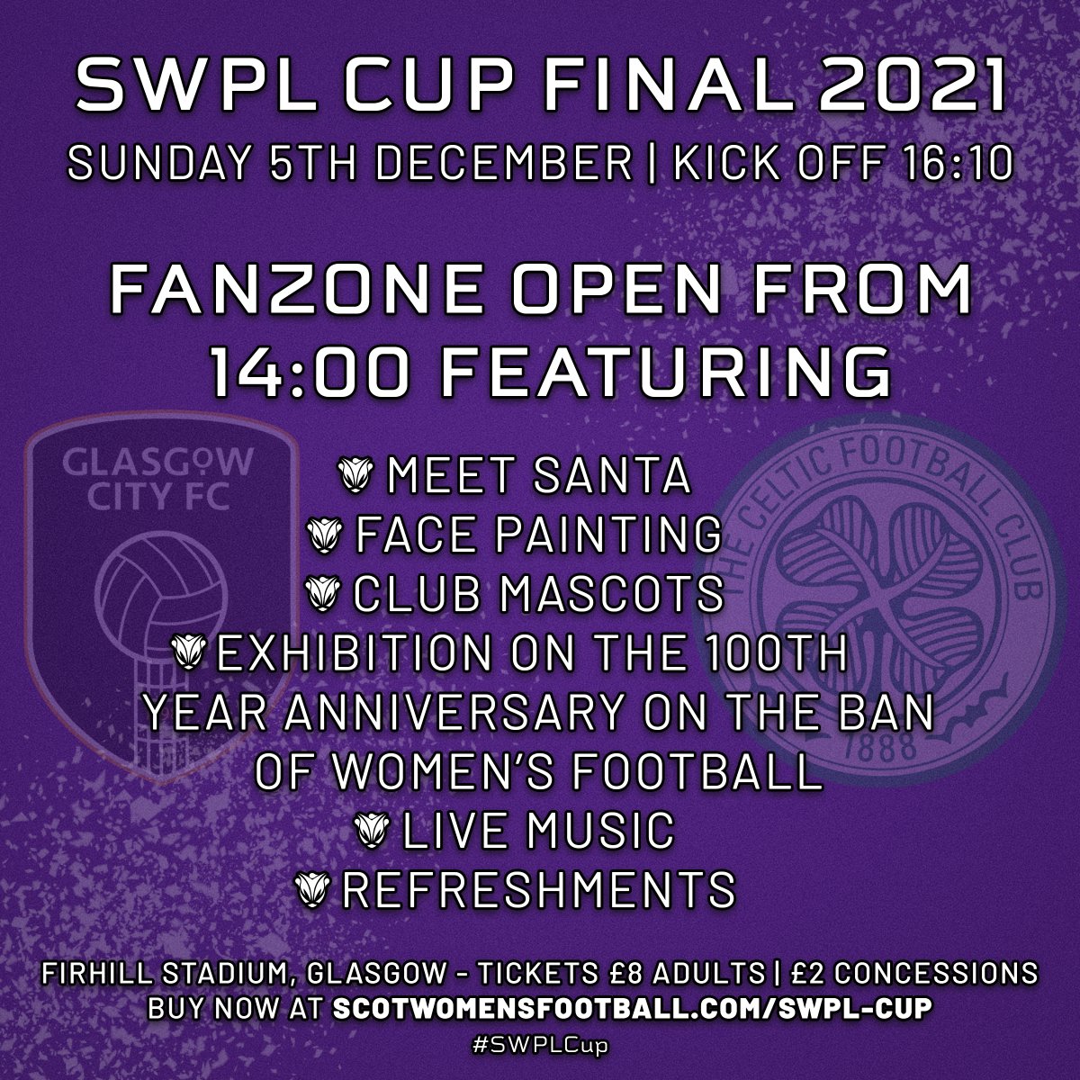 ScotWFootball's tweet photo. #SWPLCup | Who's coming to the SWPL Cup Final between @GlasgowCityFC and @CelticFCWomen this Sunday? ๐โโ๏ธ๐โโ๏ธ๐
The Fanzone is open from 14:00 and tickets provide access to all activities ๐
Buy online now โก https://t.co/1Xkzzo8A1T
More matchday info โก https://t.co/tVDQXrF4FL https://t.co/67Lv7xIHeA
