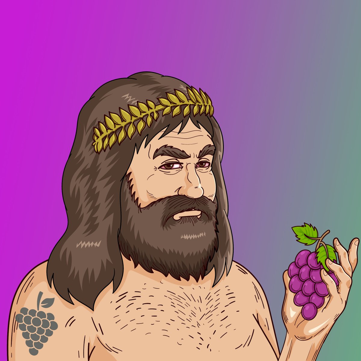 Dionysos wishes you a good week #Olympus #NFTs #Drop #Art