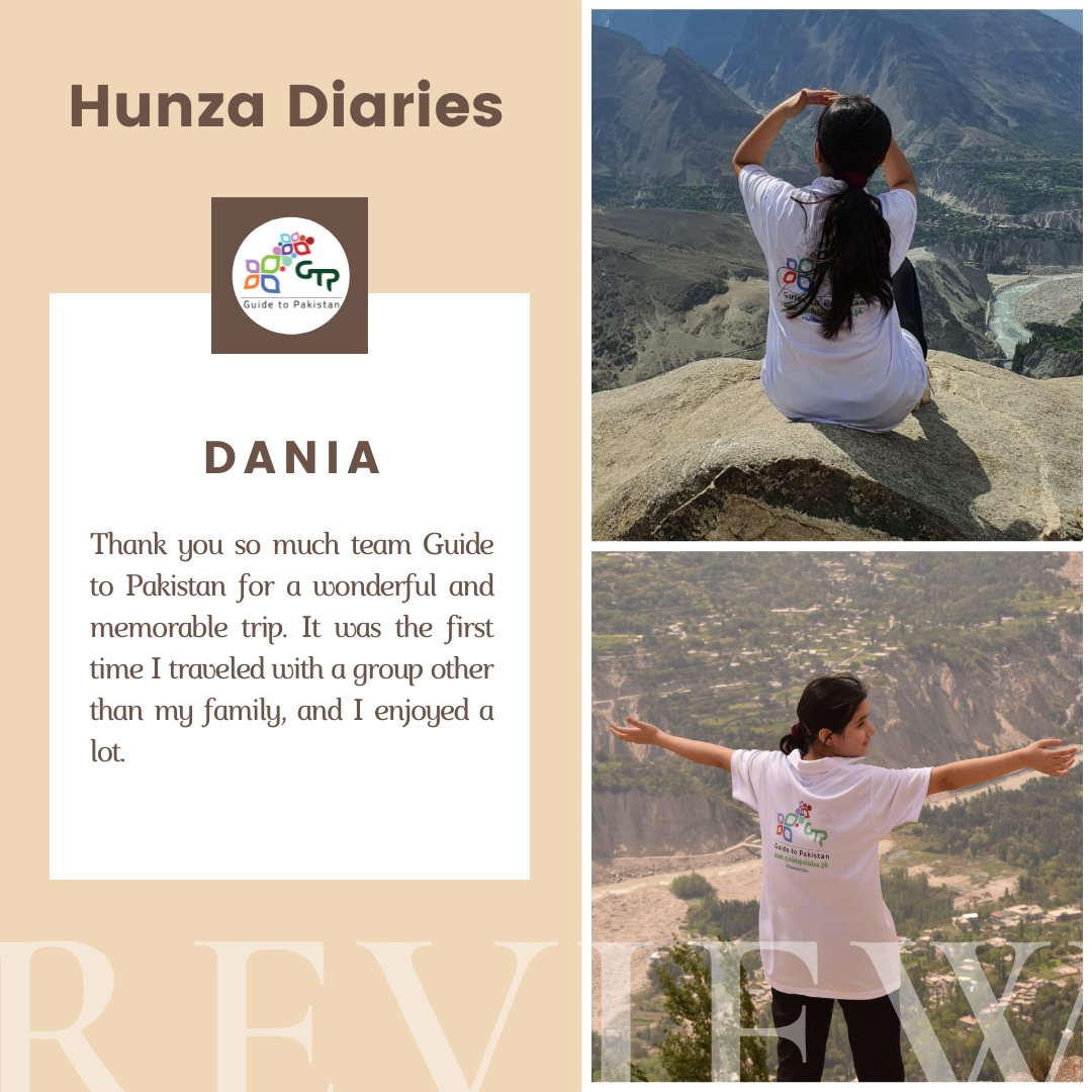 Guidetopak_GTP's tweet photo. Guide to Pakistan works with an aim to satisfy its members with convenience and comfort while travelling. Happy and satisfied members of GTP family gave there feedback after TourdeHunza’21
#TourDeHunza, #PakistanHeToHai, #GuideToPakistan, #TourPackage, #Travellingservice, #Trips https://t.co/rIgQFCsDLG