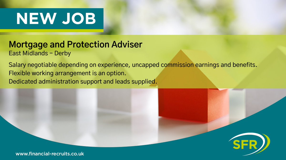 SFR_UK's tweet photo. NEW VACANCY!!! Candidates from a banking background will also be considered with our client being able to help retrain.
More info: https://t.co/NYKpdcmJXM

#SFRaheadofthecurve, #derbyjobs, #financialservicesjobs, #eastmidlands, #mortgageadvisors, #derbyshire https://t.co/VYvIMuTvDn