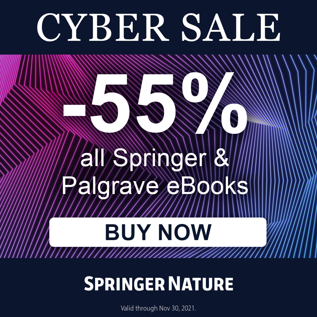 CardiovascMed's tweet photo. CYBER MONDAY—Get 55% off all Springer &amp; Palgrave #eBooks. Use coupon code CYBER21SPA until Nov. 30, 2021: https://t.co/JyRmcXbJhF #springerspecial #cybersale #cyberMonday https://t.co/BJvA06iWSv