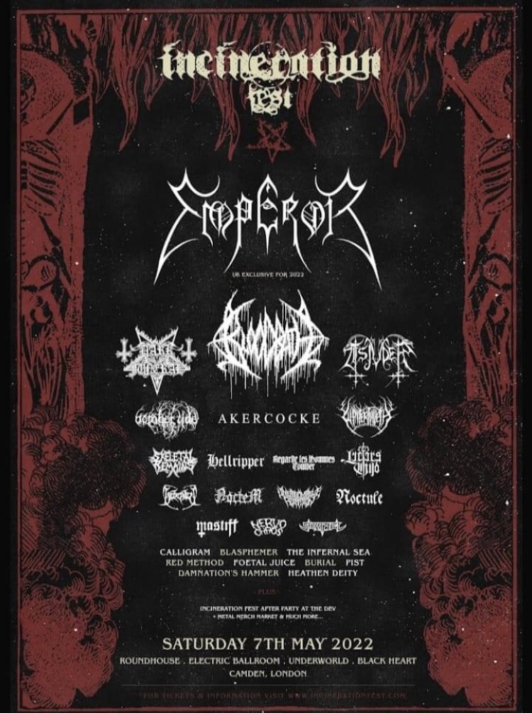 NoctuleBand's tweet photo. We can’t wait to play @IncinerationLDN next year - the line up keeps getting better! https://t.co/1dhQzgw47S