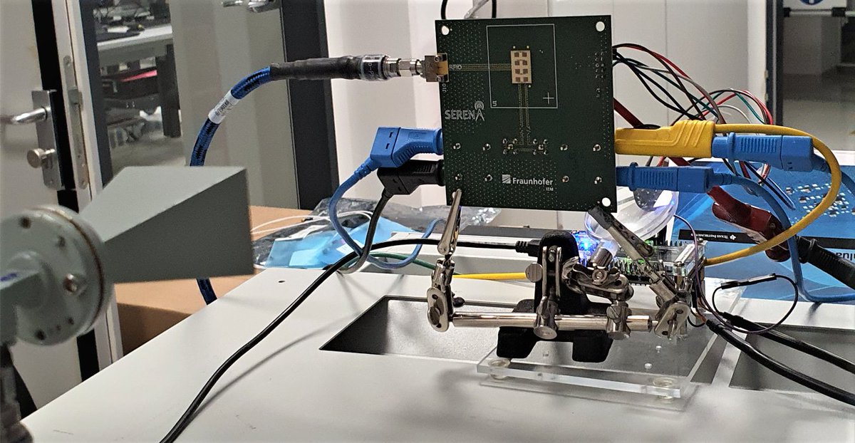 SERENA_H2020's tweet photo. RF measurement and evaluation of 39 GHz 5G mmWave SERENA module was performed at @Fraunhofer_IZM in collaboration with @TUBerlin.
#serena_h2020 #RFmeasurement #mmWave https://t.co/rIpsDbEFsn