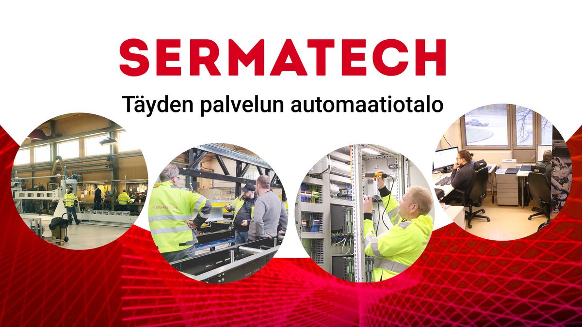 Kasvumme myötä palkkaamme lisää osaajia!
- Mekaniikkasuunnittelija
- Sähkösuunnittelija
- Sähköasentaja
- Asentajia erikoiskonevalmistukseen
- CNC-koneistaja
Haku päättyy 15.12. Ulvila, Rauma, Seinäjoki, Raisio. 
sermatech.fi/rekrytointi