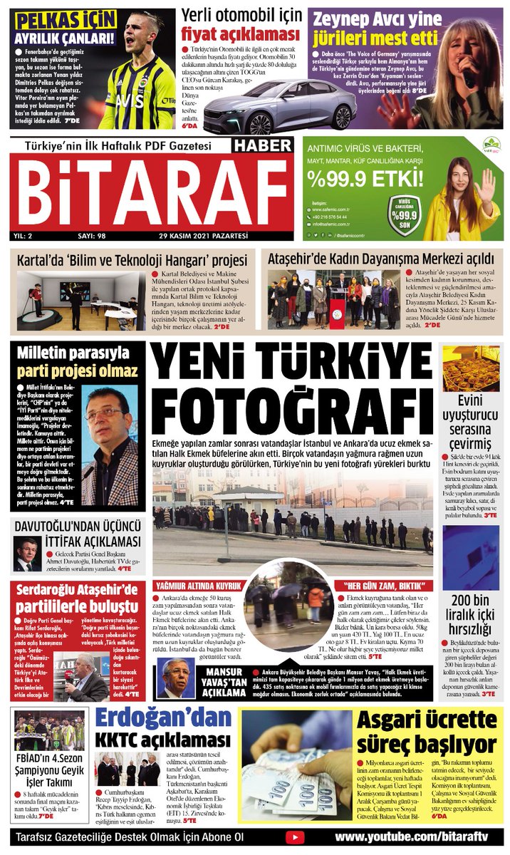 bitaraftv's tweet photo. Bitaraf Haber'in 29 Kasım sayısı çıktı! https://t.co/uMS9Yme1rL