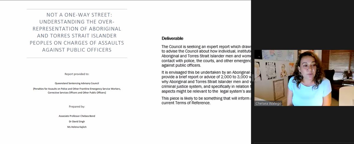 claire_loughnan's tweet photo. @drcwatego @unimelbcrim #BarryLecture After submitting evidence showing that when Indigenous people seek care from public officers, including police, they end up being targeted and harmed instead: report initially dismissed. 1/10 reasons why #criminology should be abolished. https://t.co/UZt6X3QhEo