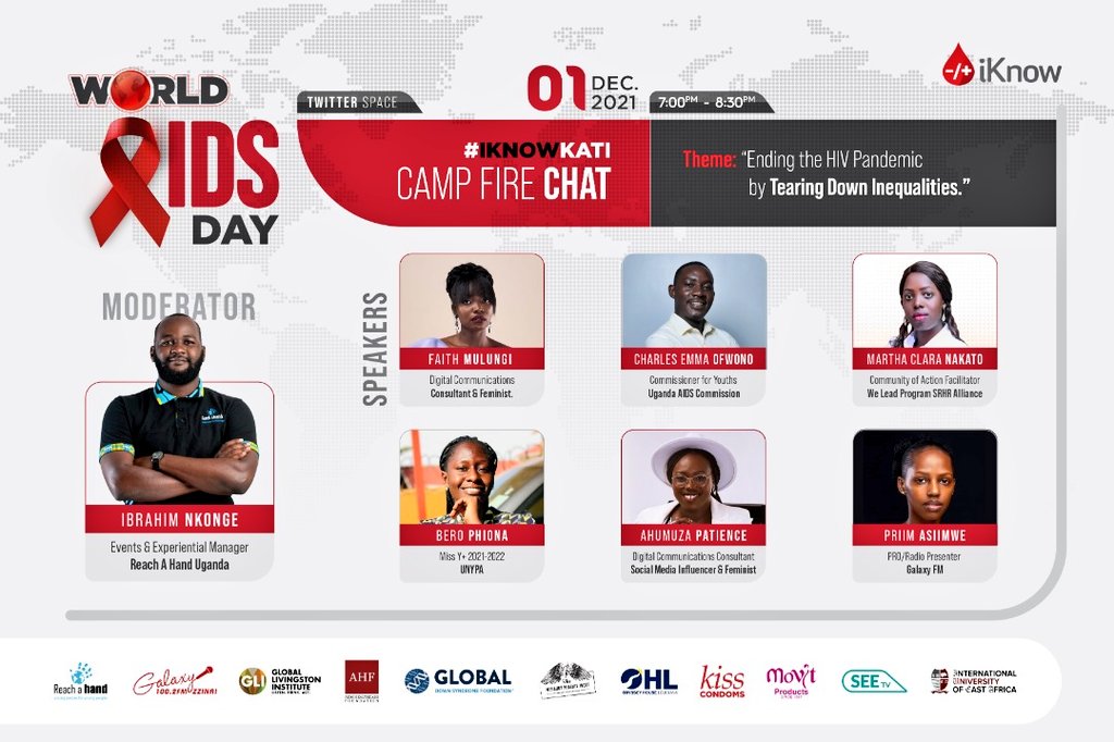 CEOJawideero's tweet photo. As we prepare to celebrate #WorldAIDSDay2021 we are glad to breakdown the barriers to #EndingAIDSby2030 as public health threat in Uganda.
Catch us on the #TwitterSpaces
@aidscommission @reachahand @UGANDACCM @SRHRAllianceUg
#EasternInfluence #AIDS2021 https://t.co/OXfYq8wxEH