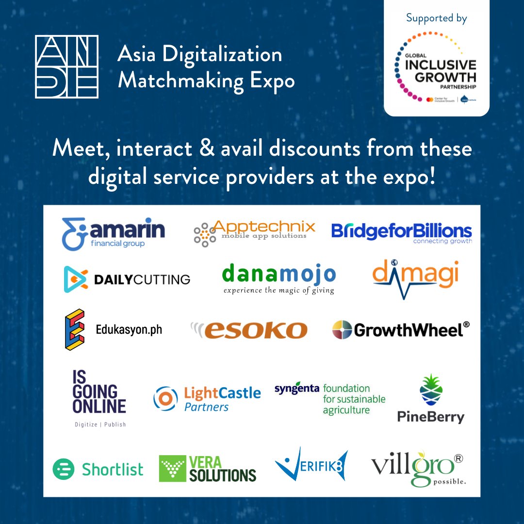 Join Shortlist and other 16 digital solution providers in the Asia Digitalization Matchmaking Expo, co-hosted by @ANDEIndia and ANDE East and Southeast Asia, as a digital solution vendor. 
✍ Register to the event hosted on Hopin: bit.ly/3CKeo5K
 #DigitalExpo