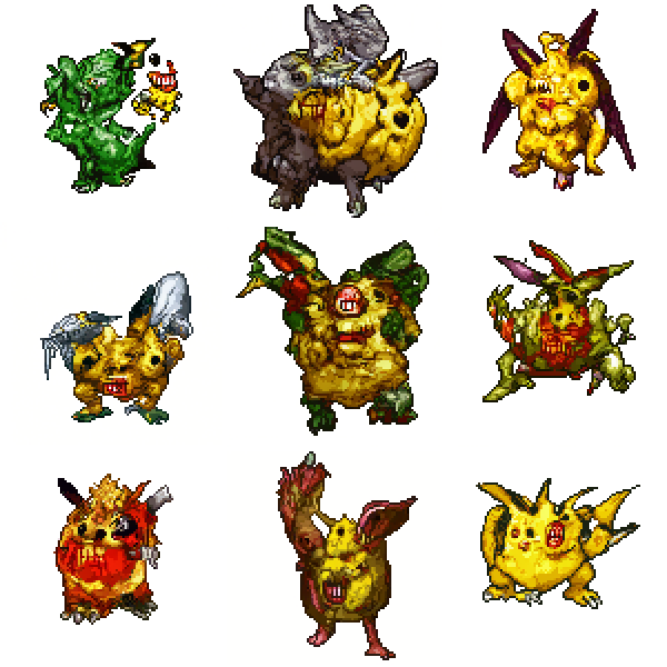 stan_vossen's tweet photo. Pikachu in the style of Junji Ito #pixelart #generative https://t.co/Aq1nmYJSXz