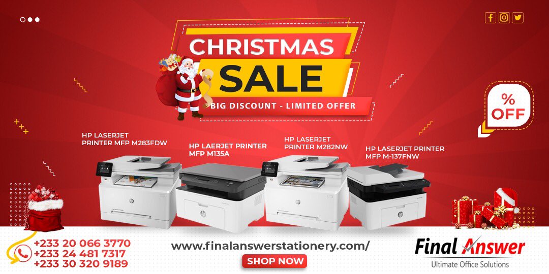 FinalStationery's tweet photo. Our Christmas Sale is on! 🔥 

Buy any of these items at a discounted price #online via https://t.co/dW0Bnqod2V or #instore at 📍Tema Community 2️⃣ or 4️⃣ 📍

Delivery to any place of your convenience can be arranged.

What's the wait for? 
Grab the opportunity now!!!

King Promise https://t.co/nO45mhRoWn