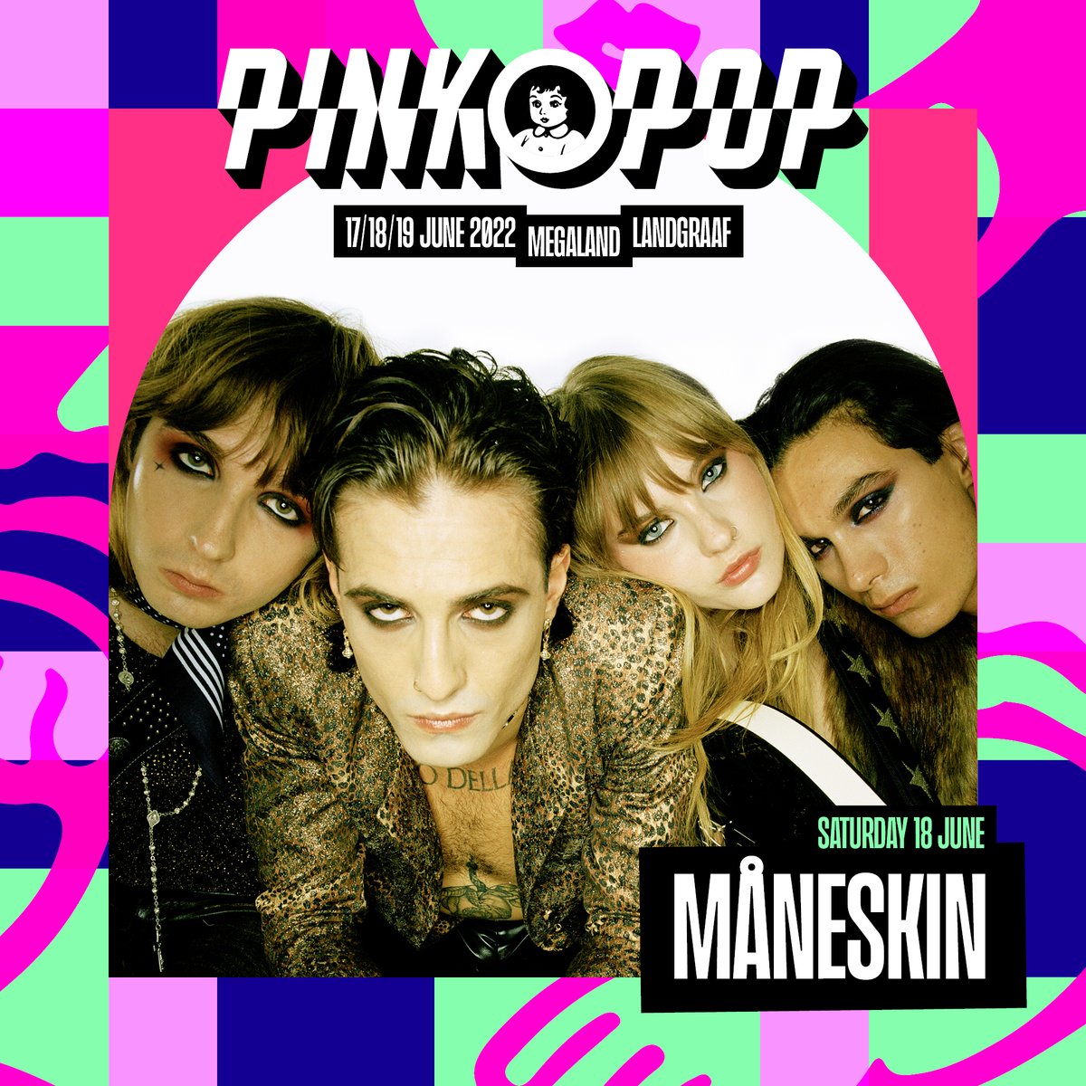 mojoconcerts's tweet photo. Pinkpop Festival voegt, exact 200 dagen voor de start van het festival, Måneskin toe aan de line-up! De immens populaire Italiaanse glamrock act zie je op de Pinkpop zaterdag in Landgraaf.

Meer info en tickets via https://t.co/VnHoKTMFeH en https://t.co/X5nkiF98BN https://t.co/cVxFX04GT3