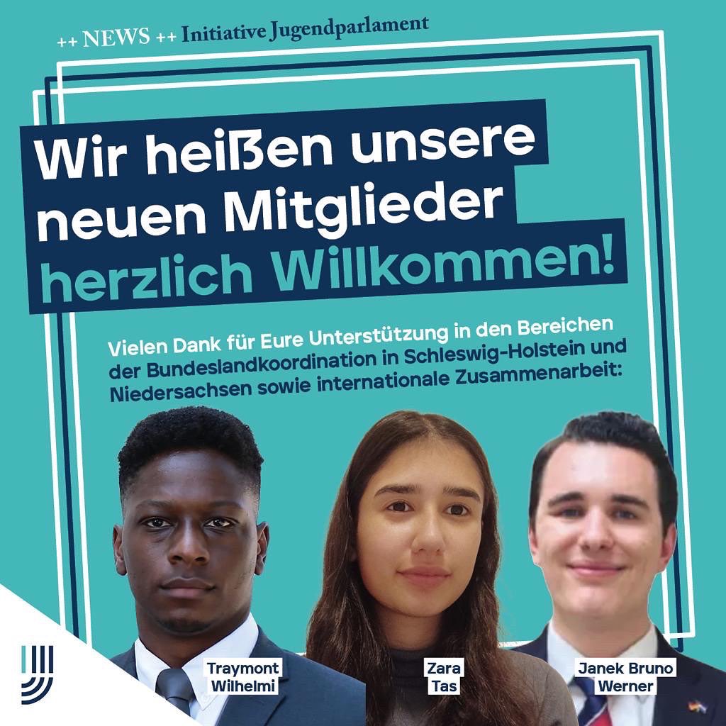 Wir freuen uns sehr darüber, dass die @Initiative_JuPa künftig auch von diesen drei klugen Köpfen und neuen Mitgliedern mitgestaltet wird 🎉 
#initiativejugendparlament #engagement #initiative #jugendparlament #demokratie