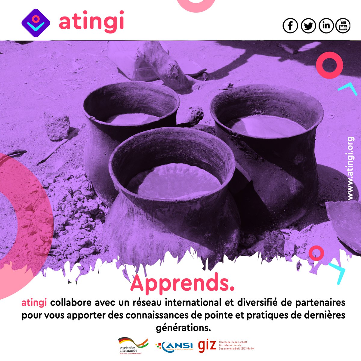 AtingiNiger's tweet photo. atingi collabore avec un réseau international et diversifié de partenaires pour vous apporter des connaissances de pointe et pratiques de dernières générations! https://t.co/XcutnTXOS1
#atingi
#GIZ
#AfricaCloud https://t.co/4YPPqaBKaZ