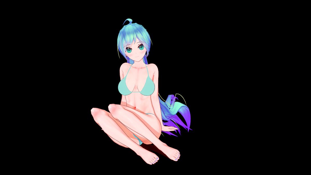 Mitsuru: "I'm just trying this on for next summer. How do I look?"