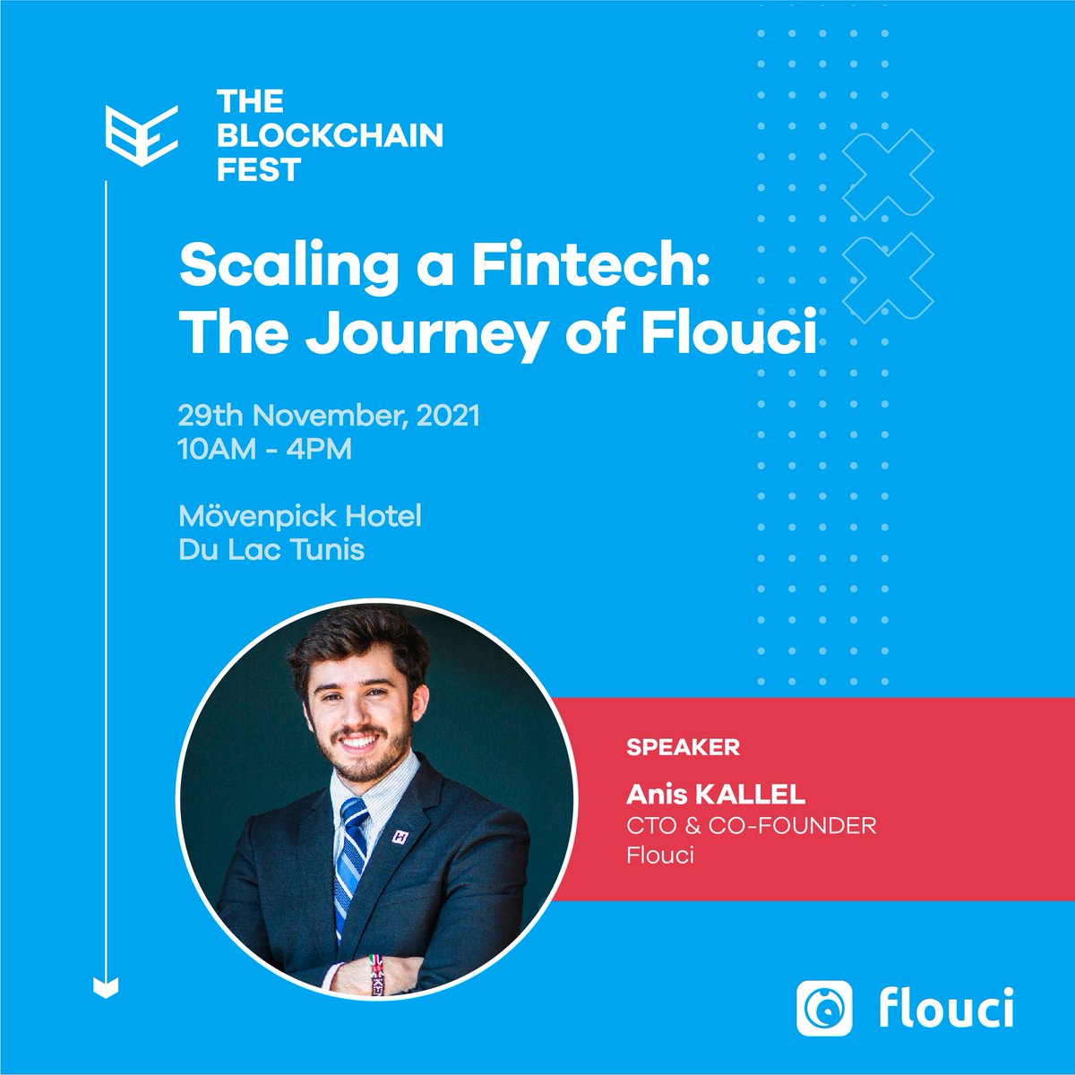 blockchainfest_'s tweet photo. The Blockchain Fest welcomes Anis Kallel, Co-Founder, CTO at Kaoun (Flouci). Watch the event live on  https://t.co/l1ZuoLyQGJ

#fintech #Paxful  #theBlockchainFest https://t.co/WpwETRbnbW