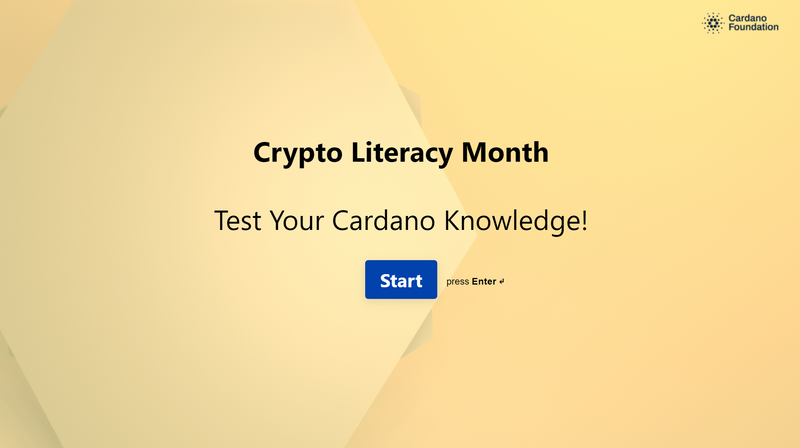 Cardano_CF's tweet photo. November is 🔸Crypto Literacy Month🔸

🤓To wrap up this month we invite you to test your overall Cardano knowledge with our Cardano quiz! 

Share your results and see how you stack up against others!

TAKE THE QUIZ 👉https://t.co/c5TXhbeV4F https://t.co/IoOotwzdgP