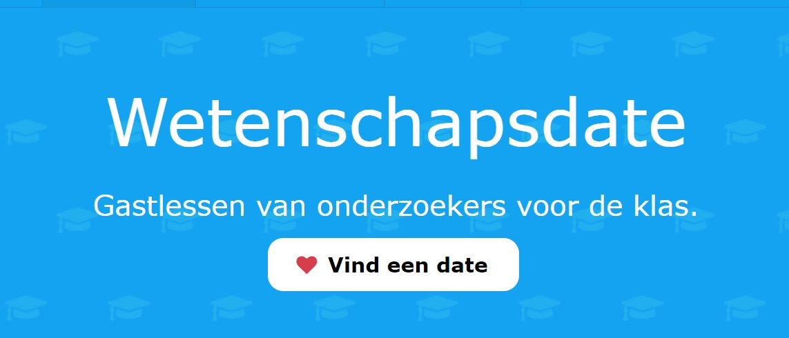 Een wetenschapsdate is een leuke manier om leerlingen kennis te laten maken met wetenschap.
We zijn nog op zoek naar wetenschappers die net als Merel Keijzer af en toe een gastles willen geven op een school! Kijk op wetenschapsdate.nl of mail ons via wetenschapsdate@rug.nl