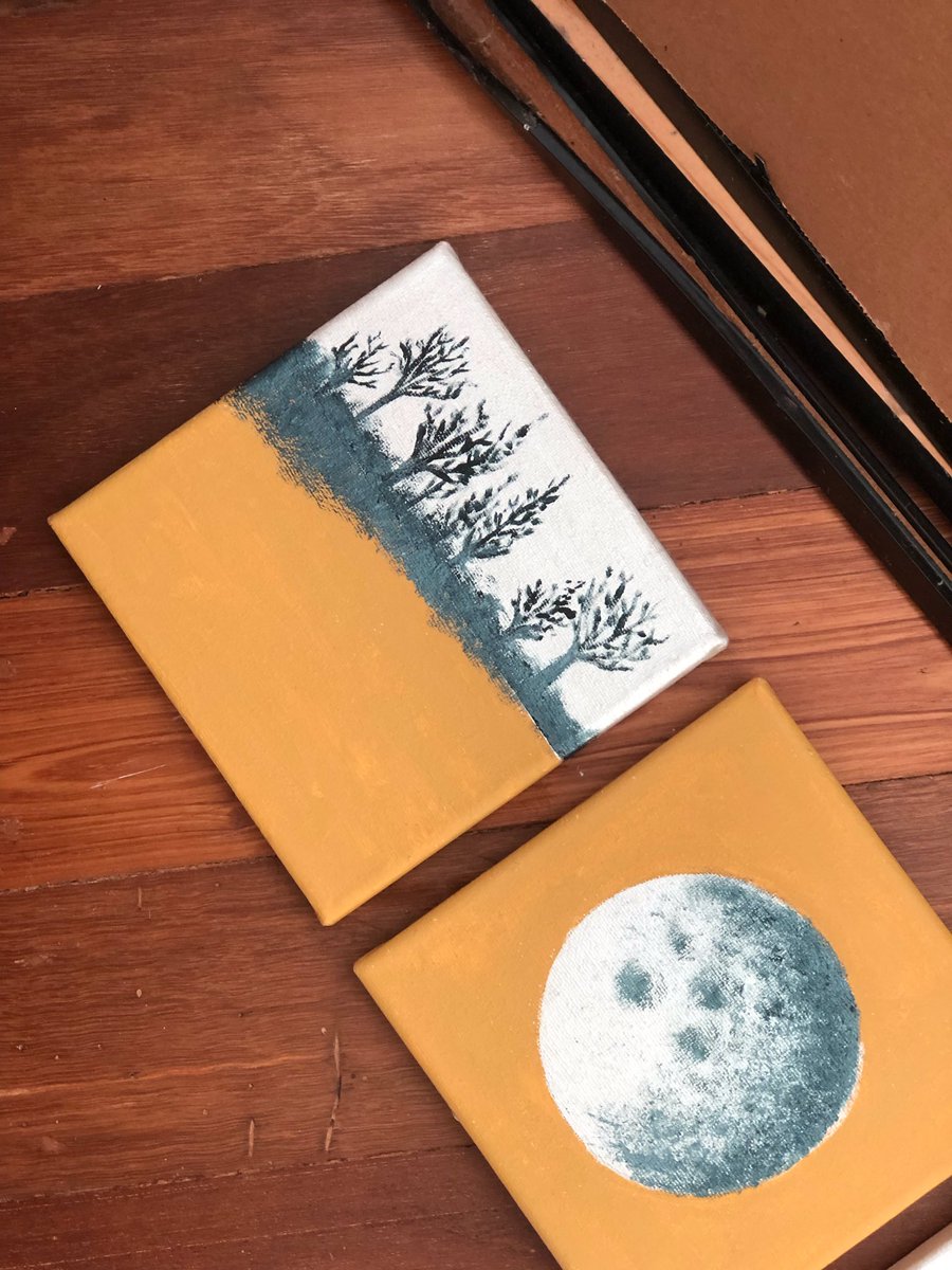 justdelijoe's tweet photo. Hello! It’s my first selling my artworks. Would appreciate if yall can check out this thread! Dm if you’re interested!

1. Rembulan Series 
Acrylic on Canvas
(15cmx15cm) x 3 sets
Price: RM60
COD/
Free Postage (Malaysia) https://t.co/xamiMC94l1