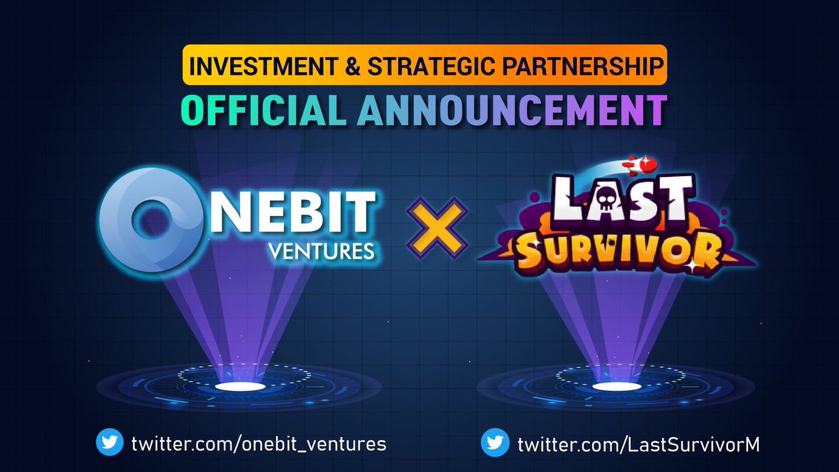 onebit_ventures's tweet photo. 🎉 INVESTMENT ANNOUNCEMENT: ONEBIT VENTURES x  LAST SURVIVOR 🎉

We’re so proud to announce our investment &amp; strategic parnership with @LastSurvivorM – a Metaverse project based on Binance Smart Chain. 

Hopefully our collaboration will achieve many successes in the future 🚀 https://t.co/tKnwX1RYeU