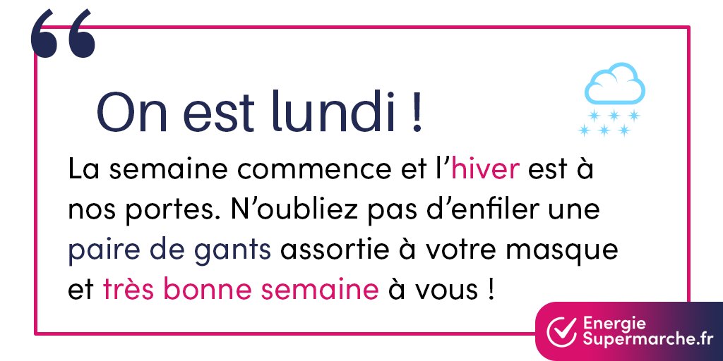 ESupermarche's tweet photo. 💪 Un nouveau #lundi qui commence !
https://t.co/RqwBglE3EP vous souhaite une très belle semaine à tous et à toutes.

#MotivationMonday #EnergieSupermarché #Monday https://t.co/6KWV1M3CAt
