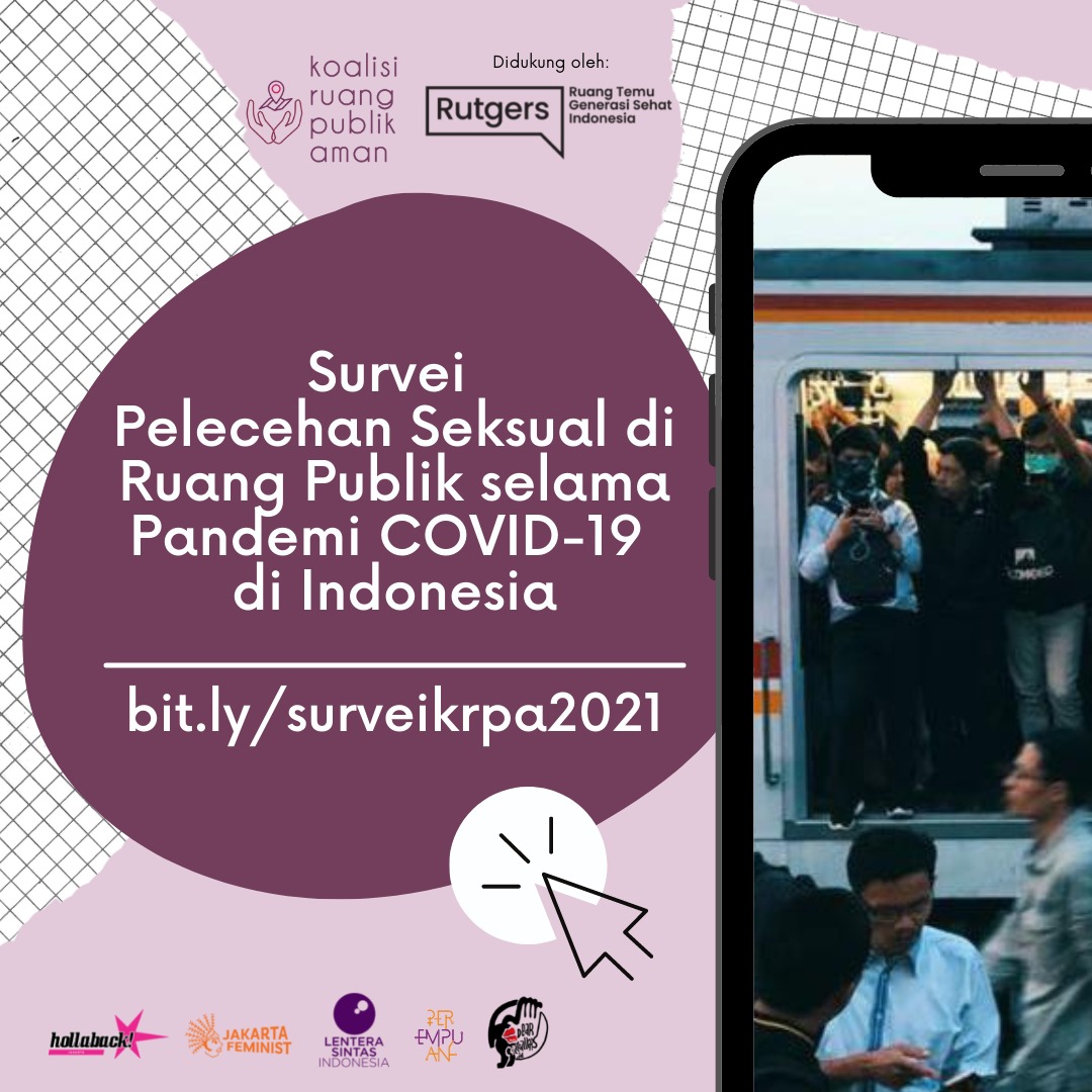 jakartafeminist's tweet photo. Pada #16hari, Koalisi Ruang Publik Aman (KRPA) mengajak kamu untuk mengisi survei tentang pelecehan seksual di ruang publik selama pandemi.

Hasil survei ini digunakan dalam advokasi gerakan ruang aman. Yuk #GerakBersama dengan isi survei di tautan ini: https://t.co/5fz8iS1yEk https://t.co/8sQdm2otTg