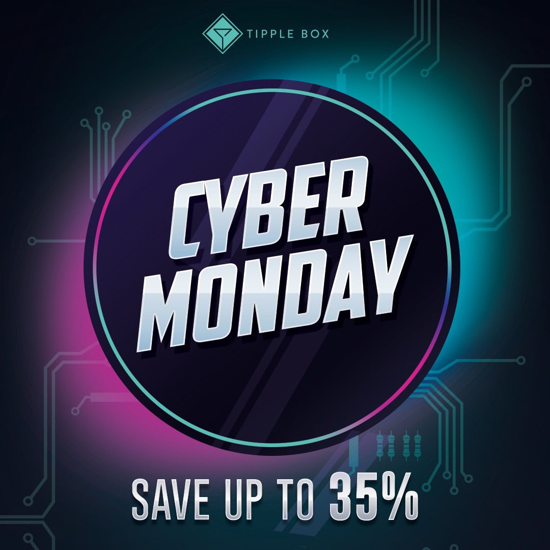 CYBER MONDAY SALE
Up to 35% off select premium Scottish Spirits
29 November only

TippleBox.com

Free shipping (terms and conditions apply)
Discount applied at checkout.
#CyberMonday #whisky #gin #rum